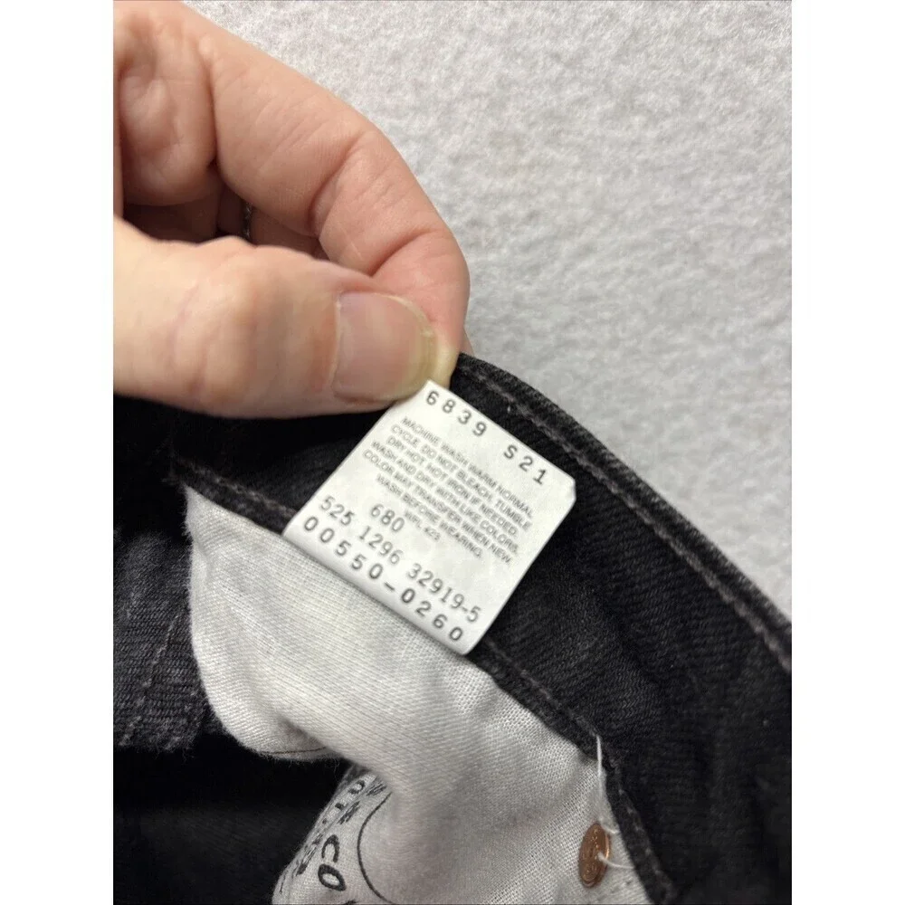 Vintage Levi’s 550 Relaxed Fit Jeans Black Made in USA 90s Denim 36x32 Blank Lab